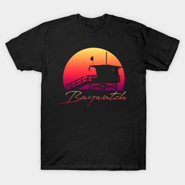 Baywatch sunset T-Shirt by HectorVSAchille